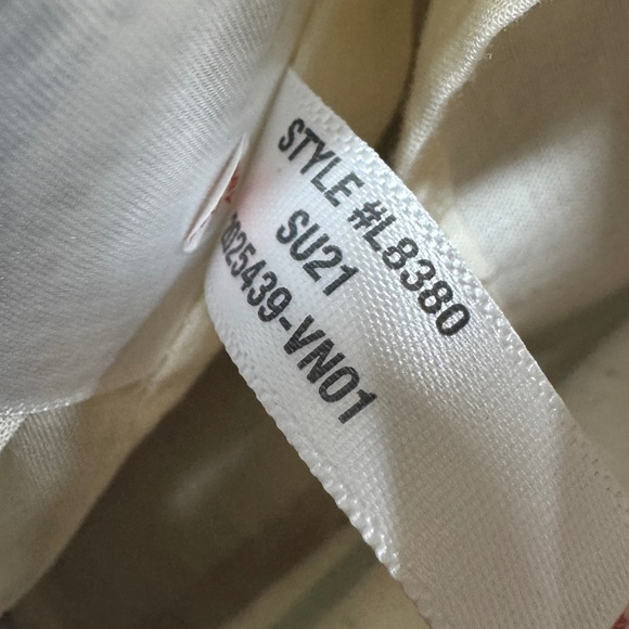 Madewell Button Slit Flecked Nebs Stripe Pearl Ivory Rainbow Midi Skirt Size 4 - Picture 16 of 16